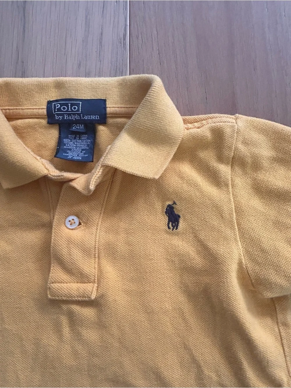 Ralph Lauren Toddler Shirt Bundle 2T & 24M Pink Oxford + Yellow Polo Top